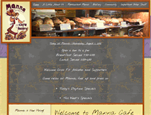 Tablet Screenshot of mannacafe.com